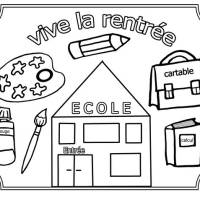 Coloriage et dessins gratuit Vive la rentrée maternelle à imprimer