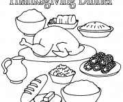 Coloriage Dinde de Thanksgiving