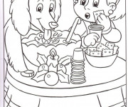 Coloriage Le Chien qui n'est pas Invit&eacute; &agrave; L'anniversaire