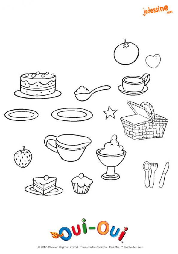 Coloriage Repas à colorier dessin gratuit à imprimer