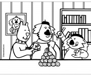 Coloriage Repas Dessin anim&eacute;