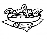 Coloriage Repas en couleur