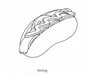 Coloriage Repas Hot-Dog