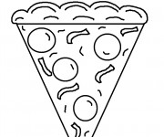 Coloriage Repas Pizza