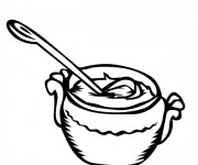 Coloriage Repas Soupe