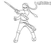 Coloriage et dessins gratuit Fille Ninja Roblox à imprimer