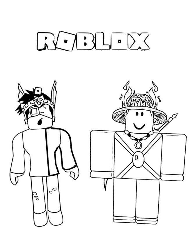 Coloriage et dessins gratuits Héros drôles de Roblox à imprimer