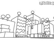 Coloriage et dessins gratuit La ville de Roblox à imprimer