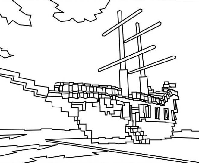 Coloriage et dessins gratuits Le bateau Roblox à imprimer