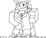 Coloriage et dessins gratuit Le Roblox magicien à imprimer