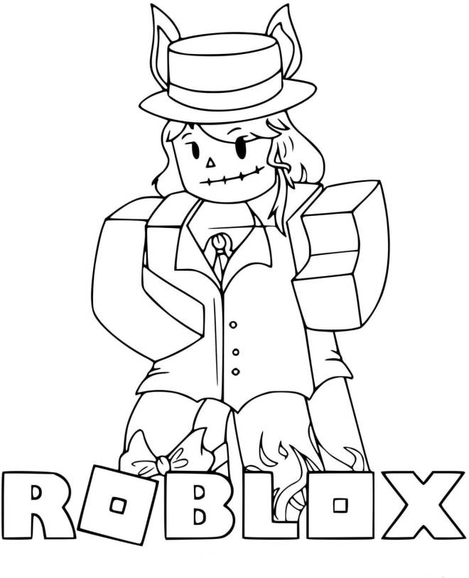 Coloriage et dessins gratuits Le Roblox magicien à imprimer