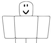 Coloriage Personnage cubique Roblox