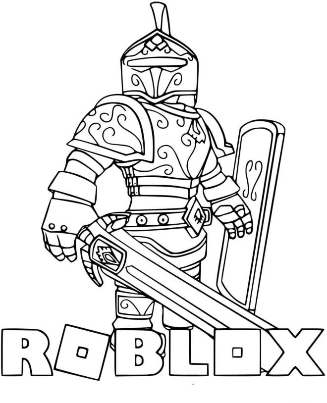 Coloriage et dessins gratuits Roblox chevalier à imprimer