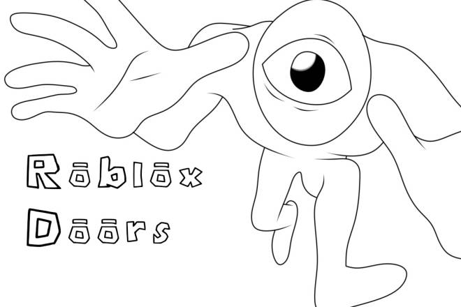 Coloriage Roblox Doors Screech - télécharger et imprimer gratuit