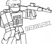 Coloriage Roblox Guerrier