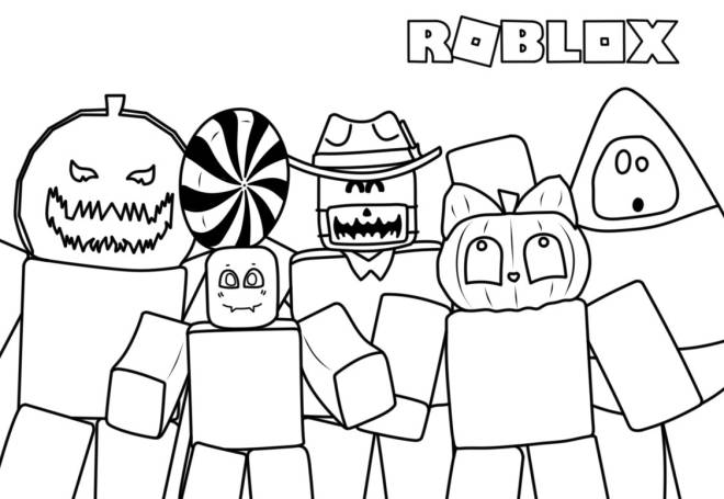 Coloriage et dessins gratuits Roblox Halloween à imprimer