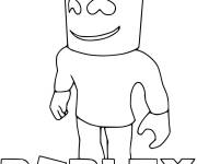 Coloriage Roblox Marshmello