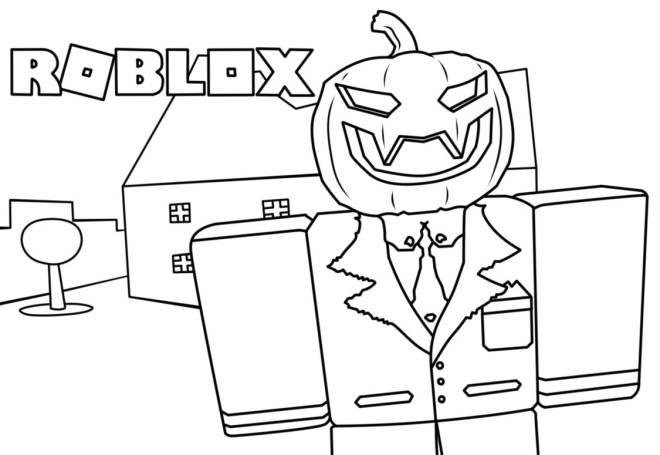 Coloriage et dessins gratuits Roblox pendant l'Halloween à imprimer
