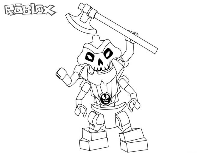 Coloriage et dessins gratuits Squelette Roblox à imprimer