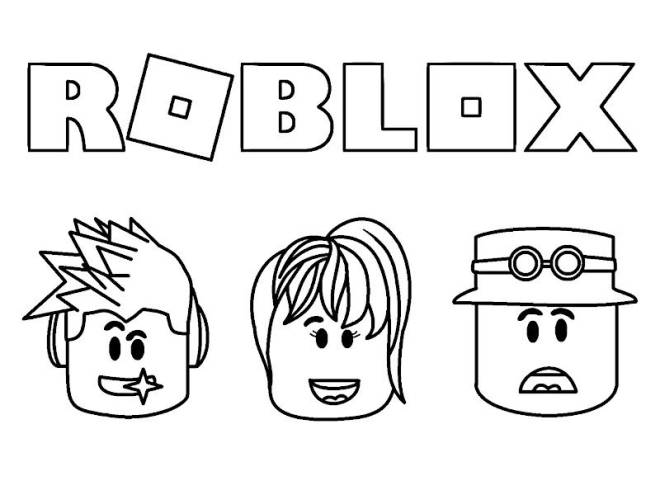Coloriage et dessins gratuits têtes Roblox à imprimer
