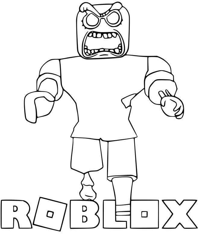Coloriage et dessins gratuits Zombie Roblox à imprimer