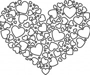 Coloriage Coeur d'amour magnifique