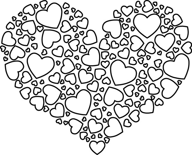 Coloriage Coeur Damour Magnifique Dessin Gratuit à Imprimer