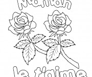 Coloriage Rose et Coeur