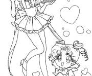 Coloriage Chibiusa et Sailor Moon