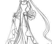 Coloriage Dame noire Sailor Moon