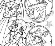 Coloriage Differentes illustration Sailor Moon