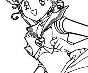 Coloriage et dessins gratuit Fille adorable de Sailor Moon à imprimer