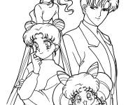 Coloriage Illustration Sailor Moon &agrave; colorier