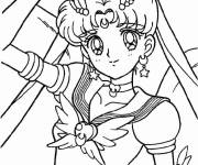 Coloriage L'h&eacute;ro&iuml;ne de manga Sailor Moon