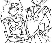 Coloriage et dessins gratuit L'h&eacute;ros confiantes de Sailor Moon à imprimer