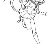 Coloriage La belle &eacute;coli&egrave;re Tsukino Usagi