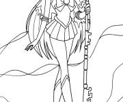 Coloriage La belle et puissante chef de guarde Sailor Moon