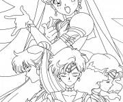 Coloriage La croyance de l'&eacute;quipe Sailor Moon