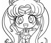 Coloriage La jolie sailor moon chibi pour enfants