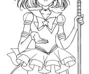 Coloriage La puissance magique de Sailor Saturn