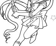 Coloriage et dessins gratuit La reine Sailor Moon à imprimer