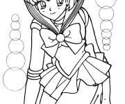 Coloriage Marin Mercure mignonne &agrave; colorier