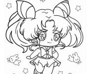 Coloriage Mignonne Chibiusa en chibi