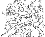 Coloriage Mod&egrave;le h&eacute;ro&iuml;ne puissante Sailor Moon