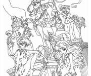 Coloriage Personnages Gardiens marins anime