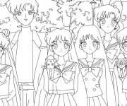 Coloriage Photographie des personnages Sailor Moon