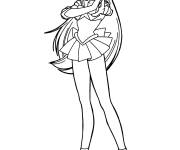 Coloriage Portrait de Sailor Moon imprimable