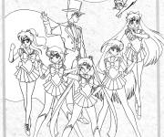 Coloriage Poster Sailor Moon