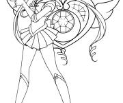 Coloriage Princesse debout Sailor Moon
