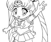 Coloriage Princesse Sailor Moon chibi